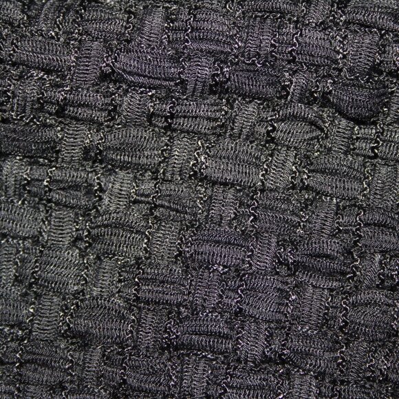 Alamour Sz L Black Textured Sleeveless Crop Lined 100% Polyester 2Pc Dress - Picture 15 of 16